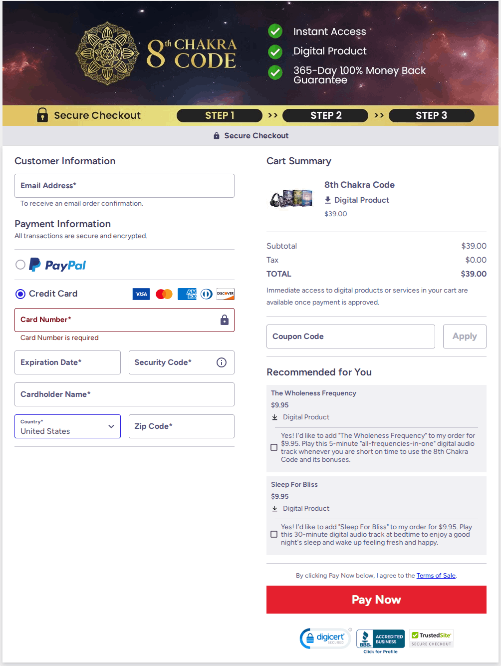 8th Chakra Code Checkout